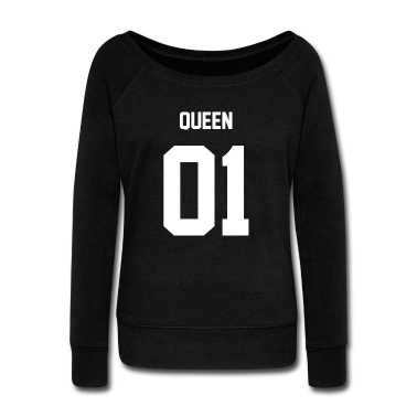 King Queen Pullover - QUEEN WEIß