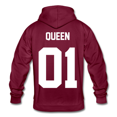 King Queen Hoodie - QUEEN WEIß