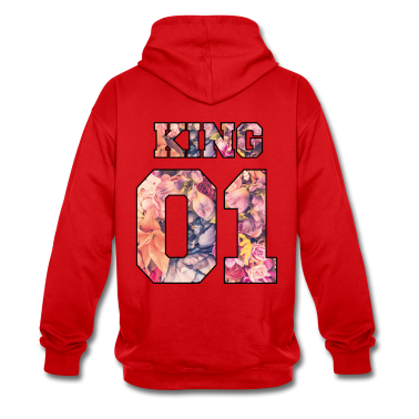 King Queen Hoodie - King Queen Partnerlook Rose Love