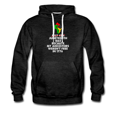 King Queen Hoodie - Juneteenth My Ancestors Free Black African Flag