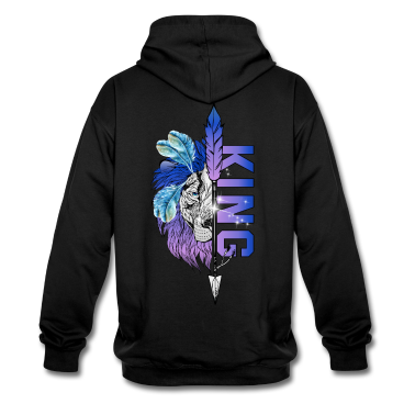 King Queen Hoodie - Löwe King - Queen Pärchendesign Valentinstag