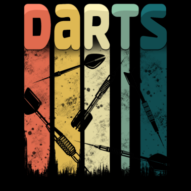 Motiv Retro Dart Bier Dartpfeile Dartscheibe 180 Vintage