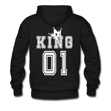 King Queen Hoodie - Valentinstag Partnershirt King Krone 01