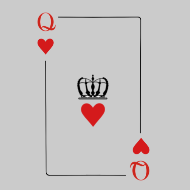 Motiv Queen Logo zum Valentinstag, King and Queen