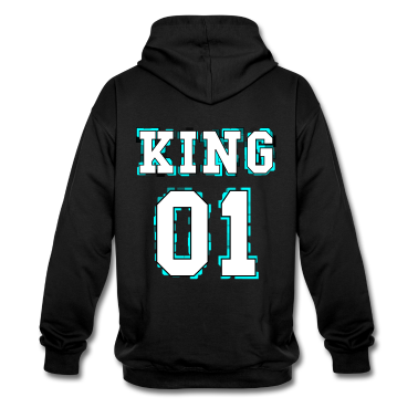 King Queen Hoodie - King - Queen Pärchendesign