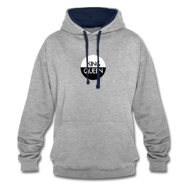 King Queen Hoodie - KING QUEEN Button