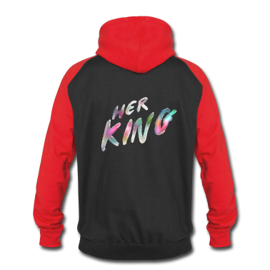 King Queen Hoodie - Her King Splash - colour King Queen
