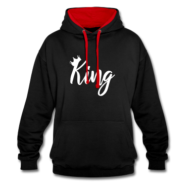 King Queen Hoodie - King & Queen Partnerlook Pärchen
