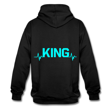King Queen Hoodie - King Heartbeat King Queen Pärchenlook