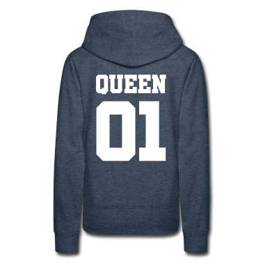 King Queen Hoodie - Queen 01-King and Queen (weiß)