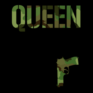 Motiv QUEEN CAMOUFLAGE PISTOLE Paar-Liebe King Queen
