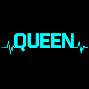 Motiv Queen Heartbeat King Queen Pärchen Look