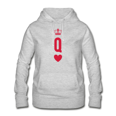 King Queen Hoodie - queen KING PARTNERSHIRTS