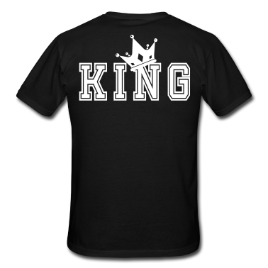 King Queen T-Shirt - Valentinstag Partnershirt King Krone