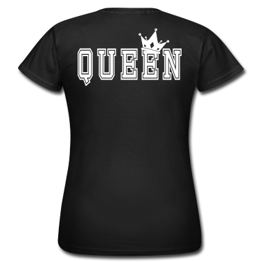 King Queen T-Shirt - Valentinstag Partnershirt Queen Krone