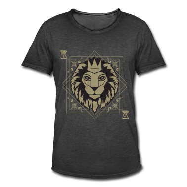 King Queen T-Shirt - Spielkarten König Löwe