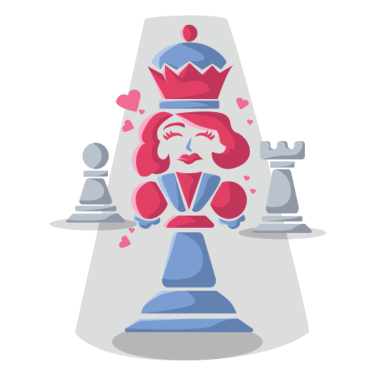 Motiv Schach Königin Dame Schachspielerin