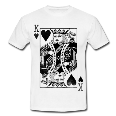 King Queen T-Shirt - Herz König Spielkarte