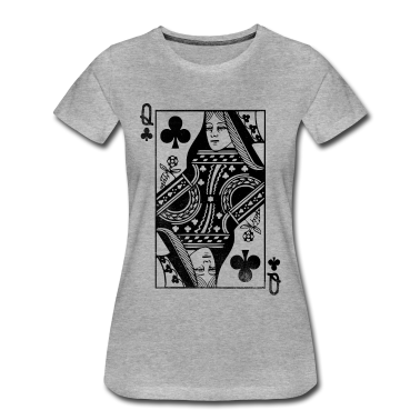 King Queen T-Shirt - Kreuz Königin Spielkarte