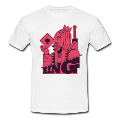 King Queen T-Shirt - King König Karten