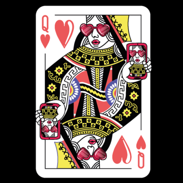 Motiv Königin Kartenspiel Herz Cool Karte Queen Geschenk