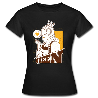 King Queen T-Shirt - Königin Queen Kartenspiel