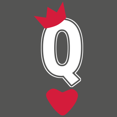 Motiv Herz Königin Q Queen Krone Karte