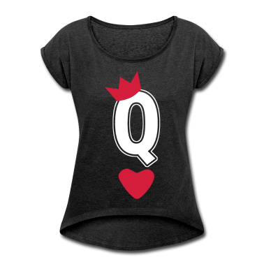 King Queen T-Shirt - Herz Königin Q Queen Krone Karte