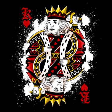 Motiv Herz König Poker Karte Halloween Kostüm lustig