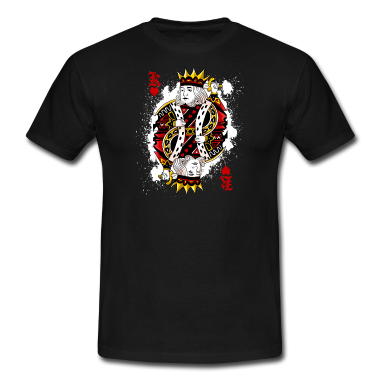 King Queen T-Shirt - Herz König Poker Karte Halloween Kostüm lustig
