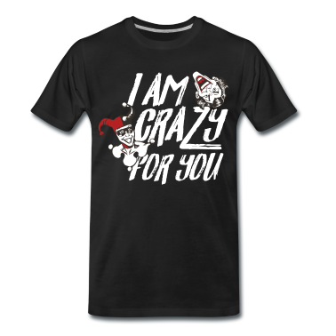 King Queen T-Shirt - DC Comics Joker Harley Quinn Crazy For You Spruch