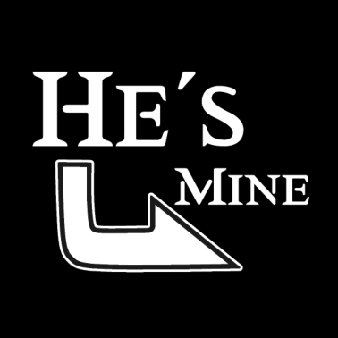 Motiv He´s mine white (part2) Geschenk love Partnerlook