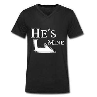 King Queen T-Shirt - He´s mine white (part2) Geschenk love Partnerlook
