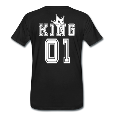 King Queen T-Shirt - Valentinstag Partnershirt King Krone 01