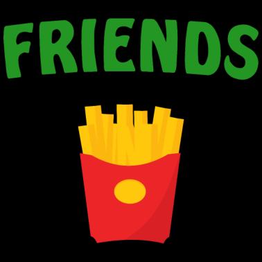 Motiv Best Friends Burger & Fries Fritten Pommes Frittes