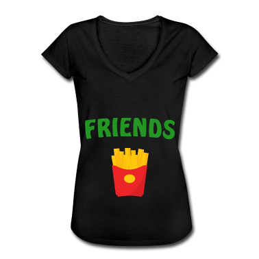 King Queen T-Shirt - Best Friends Burger & Fries Fritten Pommes Frittes
