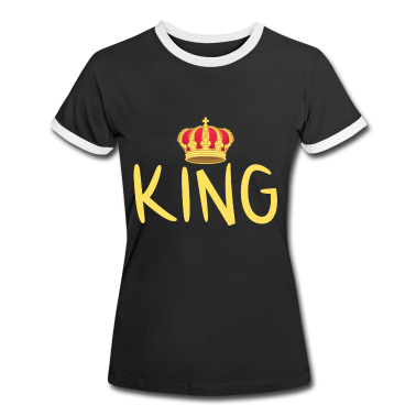 King Queen T-Shirt - King - Queen Geschenk Geschenkidee