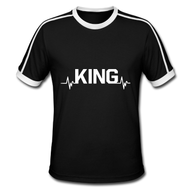 King Queen T-Shirt - King Heartbeat King Queen Pärchenlook