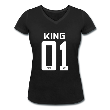 King Queen T-Shirt - King - Queen Geschenk Geschenkidee
