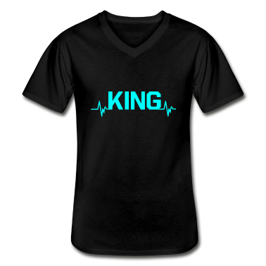 King Queen T-Shirt - King Heartbeat King Queen Pärchenlook