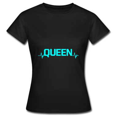 King Queen T-Shirt - Queen Heartbeat King Queen Pärchen Look