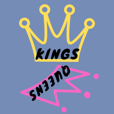 Motiv Kings Queens Crown - Gelb und Pink -