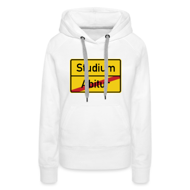Abitur Hoodie - Ortsschild Abitur Studium Verkehrsschild