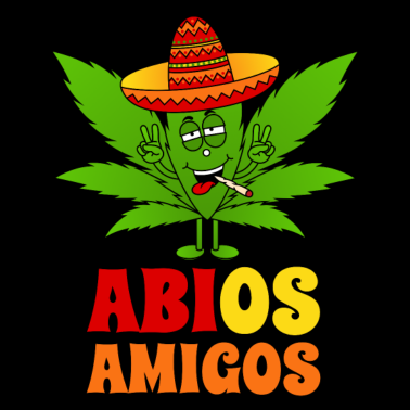 Motiv Abios Amigos Abitur Cannabisblatt Sombrero Abi