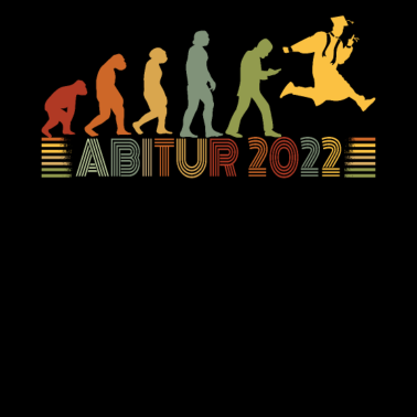 Motiv Abi 2022 Abitur bestanden Evolution retro Abitur