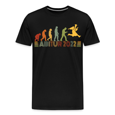 Abitur T-Shirt - Abi 2022 Abitur bestanden Evolution retro Abitur