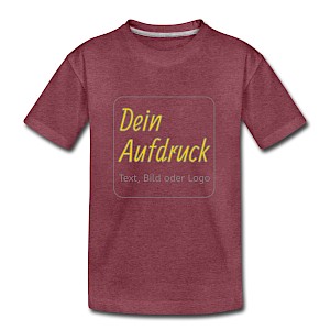 Teenager Premium T-Shirt mit Text, Bild oder Logo bedrucken lassen