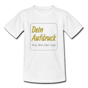 Kinder T-Shirt mit Text, Bild oder Logo bedrucken lassen