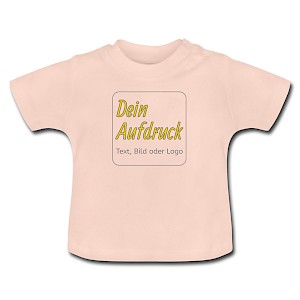 Baby Bio-T-Shirt mit Rundhals mit Text, Bild oder Logo bedrucken lassen