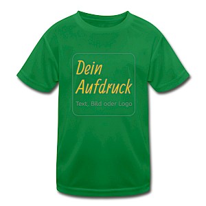 Kinder Funktions-T-Shirt mit Text, Bild oder Logo bedrucken lassen